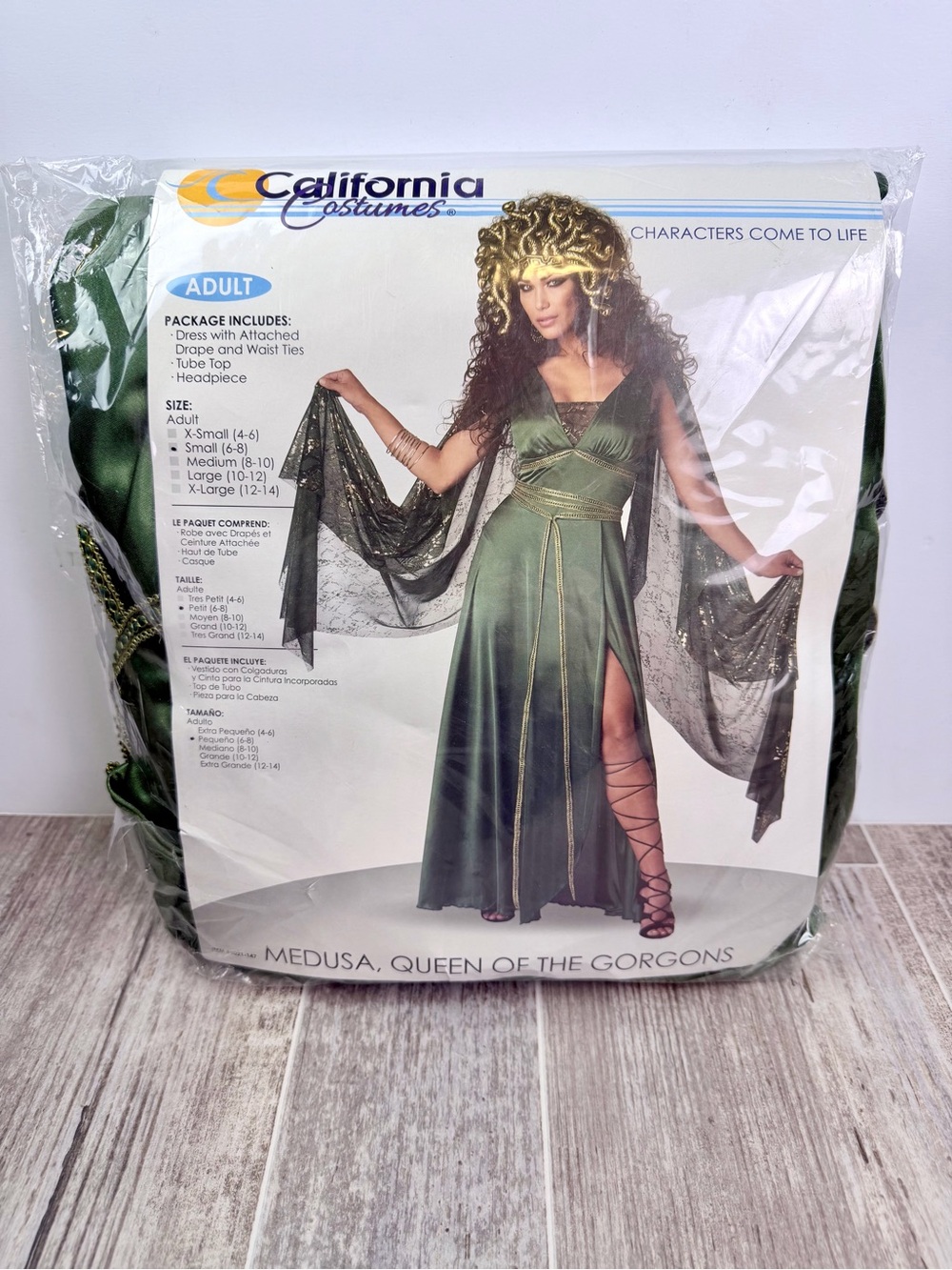 California Costumes Medusa Queen of the Gorgons Adult Costume - size small 6-8